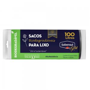 Sacos Biodegradáveis para Lixo Preto - 100L