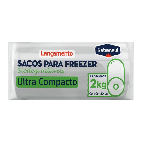 Sacos Freezer Biodegradáveis Ultra Compacto 2kg – compactos, sustentáveis e resistentes para armazenar alimentos no freezer e geladeira